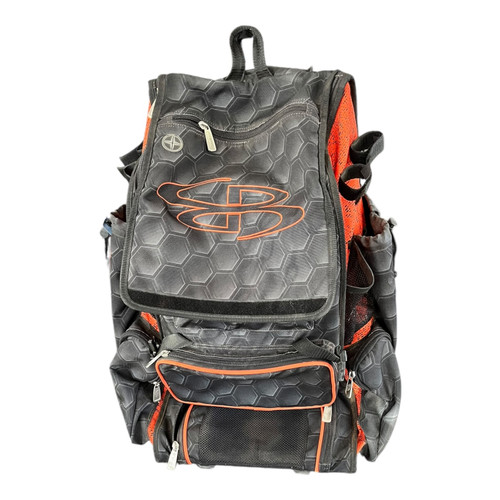 Vist Large View of Product Image Which is Used BoomBah WHEELED BAG BB/SB Player Wheeled Bag Black And Orange