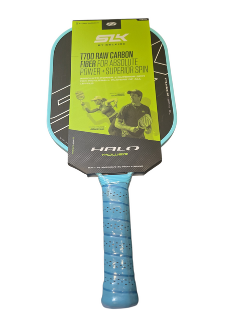 Vist Large View of Product Image Which is NEW Selkirk HALO POWER Pickleball Racquet Black