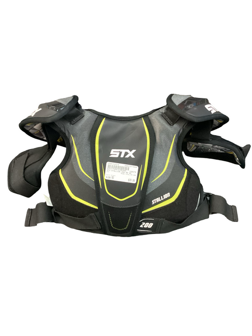 Vist Large View of Product Image Which is Used STX STALLION 200 Lacrosse Shoulder Pads Black MD