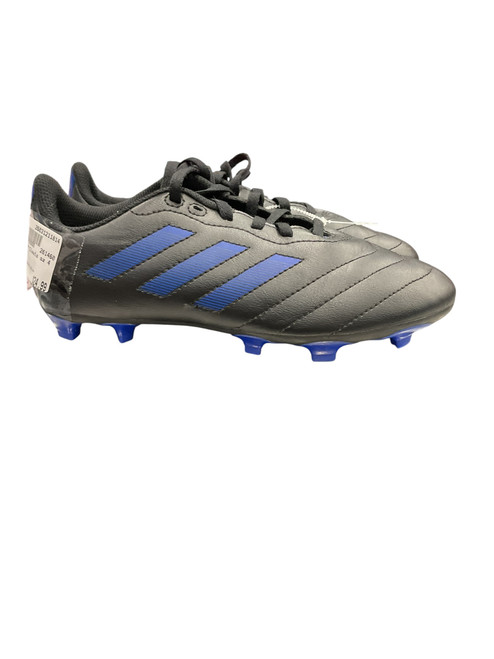 Vist Large View of Product Image Which is Used Adidas Soccer Cleats Black And Royal Blue Junior 04