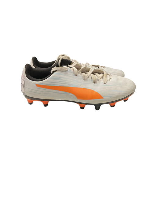 Vist Large View of Product Image Which is Used Puma Soccer Cleats Orange And White Junior 03
