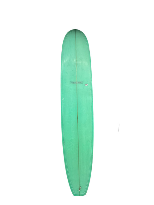 Vist Large View of Product Image Which is USED MODERN RETRO LONGBOARD SURFBOARD 9’6”