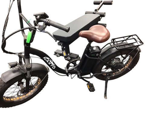 Vist Large View of Product Image Which is USED NAKTO FOLDING OX E BIKE HYBRID/CITY BIKE MENS BLACK 54–55CM - MD FRAME ?