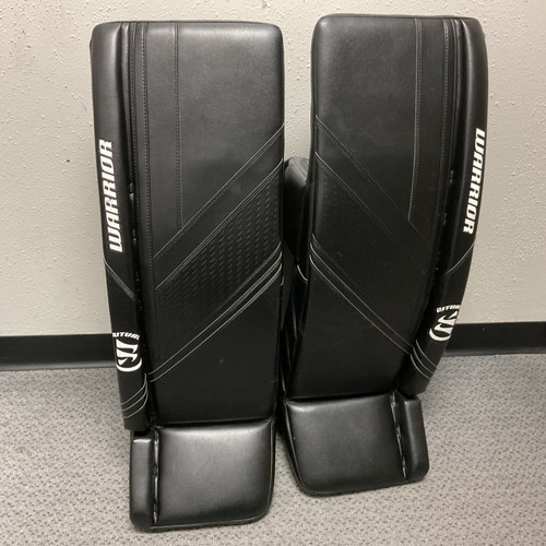 Vist Large View of Product Image Which is Used Warrior RITUAL G6 E+ Goalie Leg Pads Senior Black 35"