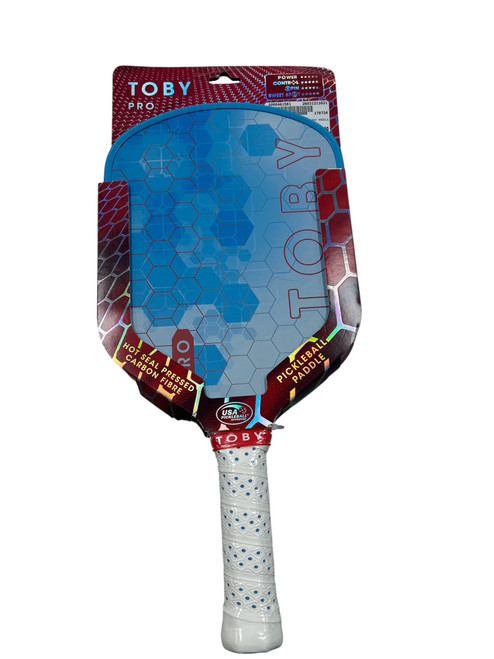 Vist Large View of Product Image Which is Used TOBY PRO PADDLE Pickleball Racquet Carolina Blue