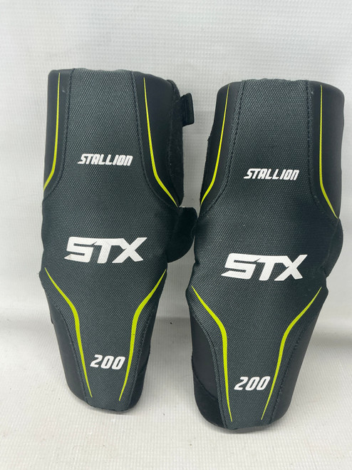 Vist Large View of Product Image Which is Used STX STALLION 200 ARM PADS Lacrosse Arm Pads/Guards Black LG