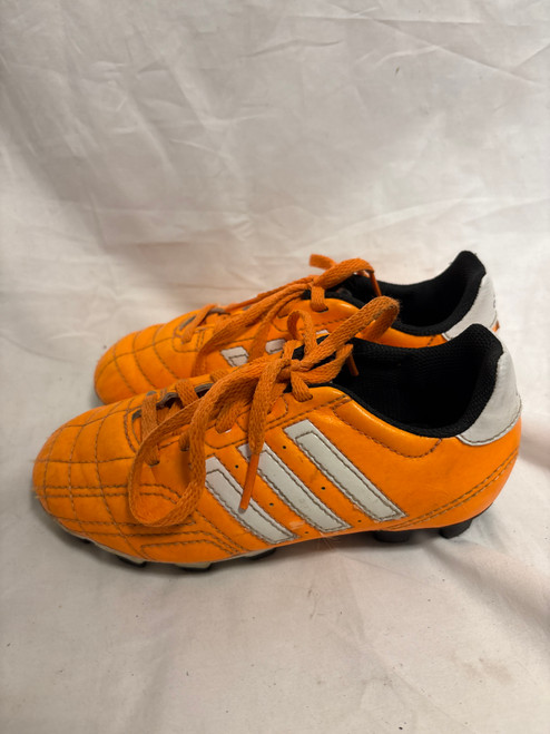 Vist Large View of Product Image Which is Used Adidas Soccer Cleats Orange Youth 12.0