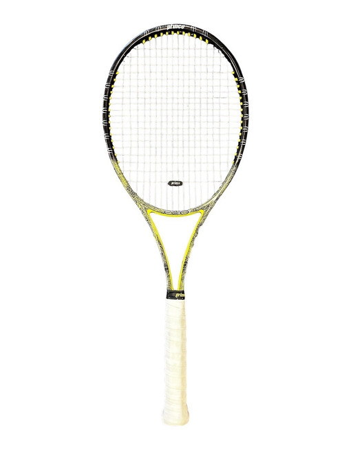 Vist Large View of Product Image Which is Used Prince REBEL 95 Adult Tennis Racquet Yellow 4 3/8"