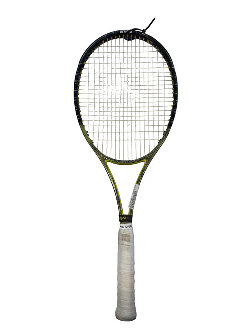 Vist Large View of Product Image Which is Used Prince REBEL 95 Adult Tennis Racquet Yellow 4"