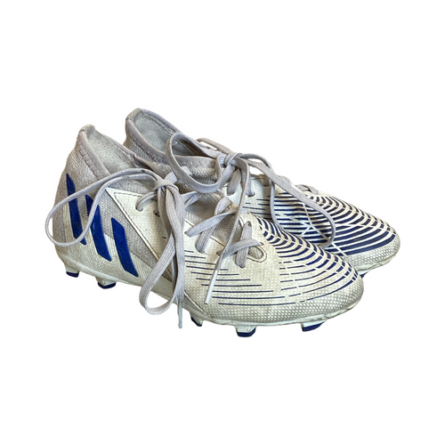 Vist Large View of Product Image Which is Used Adidas Soccer Cleats White Youth 13.0