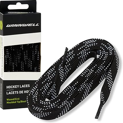 Vist Large View of Product Image Which is New Waxed Laces 130" BK/WT