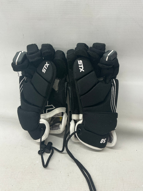 Vist Large View of Product Image Which is Used STX STALLION 50 Lacrosse Gloves Mens Black 13"