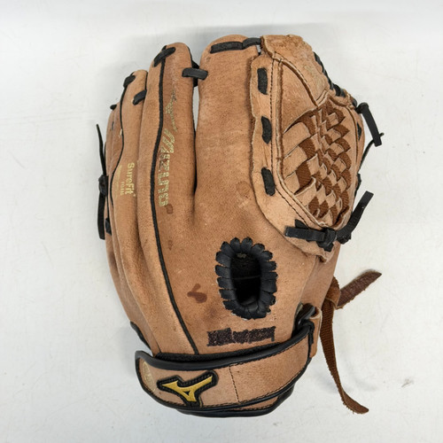 Vist Large View of Product Image Which is Used Mizuno PROSPECT BB/SB Glove RH Throw Brown 11"