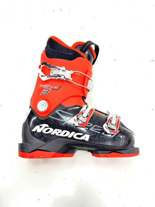 Vist Large View of Product Image Which is Used Nordica SPEED MACHINE J3 JR Boys DH Ski Boot Red 225 MP - J04.5 - W5.5