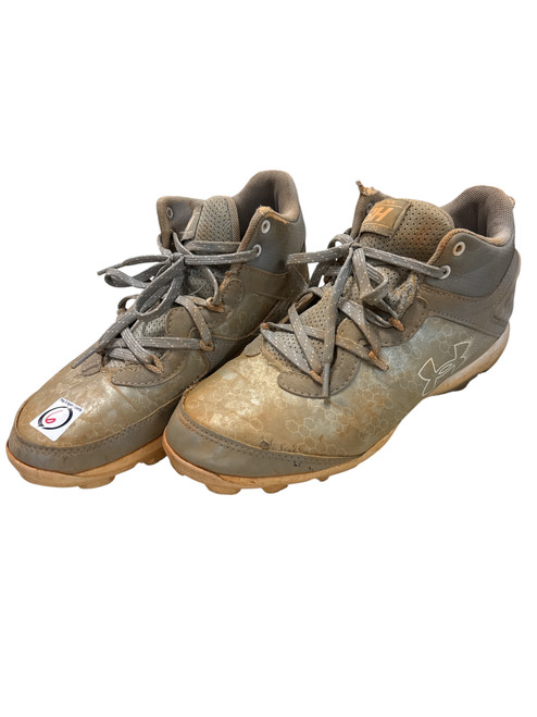 Vist Large View of Product Image Which is Used Under Armour BRYCE HARPER BB/SB Cleats Grey Junior 06