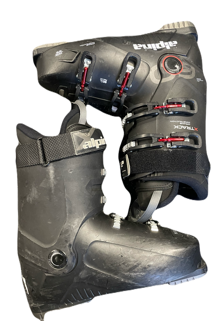 Vist Large View of Product Image Which is Used Alpina X TRACK Mens DH Ski Boot Black 315 MP - M13.5