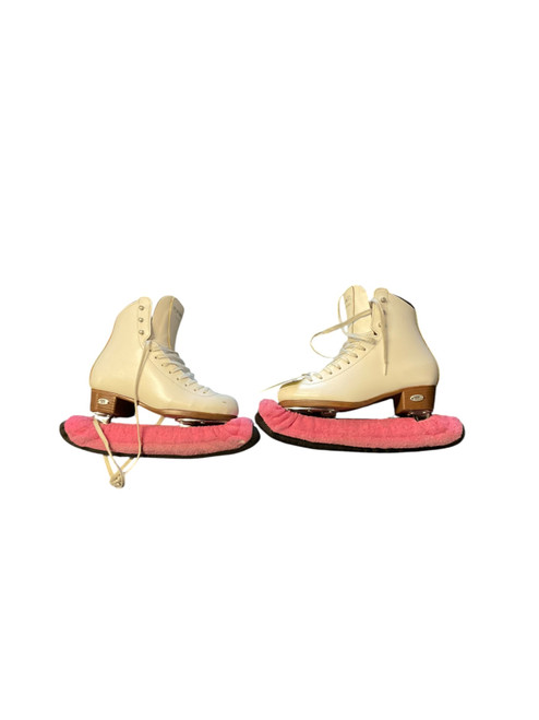 Vist Large View of Product Image Which is Used Riedell RIEDELL DIAMOND SZ 3.5 ICE SKATES Girls Figure Skate White Junior 03.5