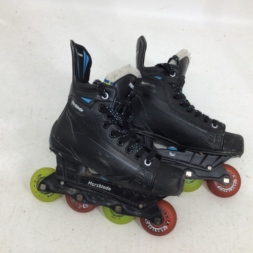 Vist Large View of Product Image Which is Used MARSBLADE R1 SR 5.5D INLINE HOCKEY SKATE Roller Hockey Skates Black Senior 5.5