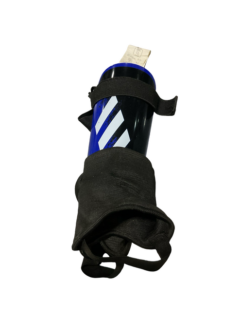 Vist Large View of Product Image Which is Used Adidas Soccer Shin Guards Adult Navy Blue LG