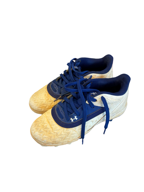 Vist Large View of Product Image Which is Used Under Armour CLEATS BB/SB Cleats White Junior 02