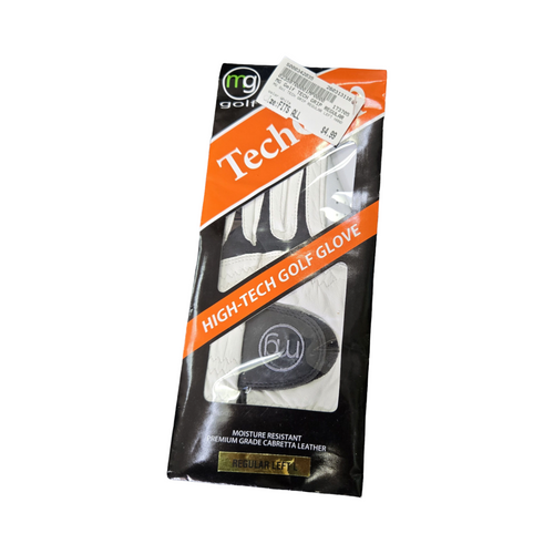 Vist Large View of Product Image Which is Used MG Golf TECH GRIP REGULAR LEFT HAND GLOVE Mens Golf Glove White Fits all
