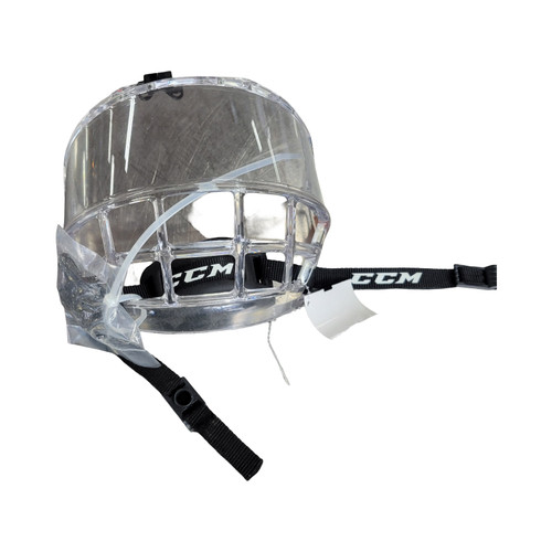 Vist Large View of Product Image Which is Used CCM JUNIOR FV1 CLEAR SHIELD Hockey Full Visor One Size