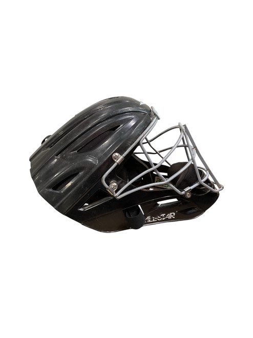 Vist Large View of Product Image Which is Used All-Star I-BAR VISION CATCHER MASK Catchers Helmet w/Mask Navy Blue MD