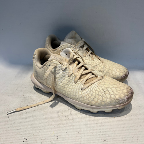 Vist Large View of Product Image Which is Used Under Armour BH BASEBALL BB/SB Cleats White Junior 05