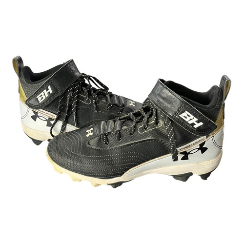 Vist Large View of Product Image Which is Used Under Armour BASEBALL CLEATS BB/SB Cleats Black Junior 03
