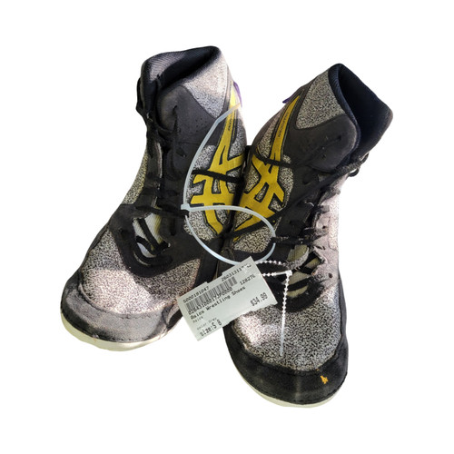 Vist Large View of Product Image Which is Used Asics Wrestling Shoes Grey Senior 8