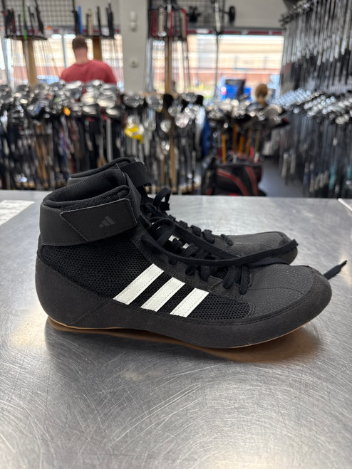 Vist Large View of Product Image Which is Used Adidas Wrestling Shoes Black Senior 8