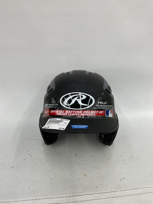 Vist Large View of Product Image Which is Used Rawlings R16J-R1 Batting Helmet No Mask Black MD