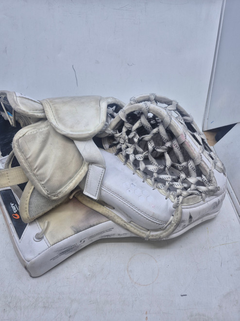 Vist Large View of Product Image Which is Used Bauer SUPREME SHADOW Senior Goalie Catcher White