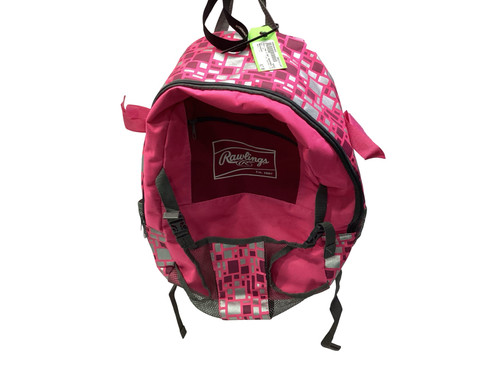 Vist Large View of Product Image Which is Used Rawlings 2 BAT BACKPACK PINK BB/SB Player Backpack Pink