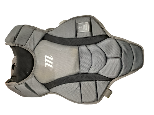 Vist Large View of Product Image Which is Used Marucci CHEST PROTECTOR Catchers Chest Protector Grey Adult