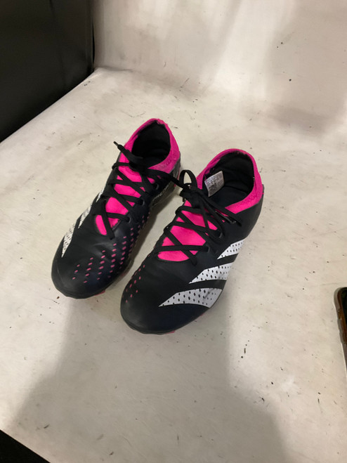 Vist Large View of Product Image Which is Used Adidas PREDATOR Soccer Cleats Black And Pink Junior 04.5