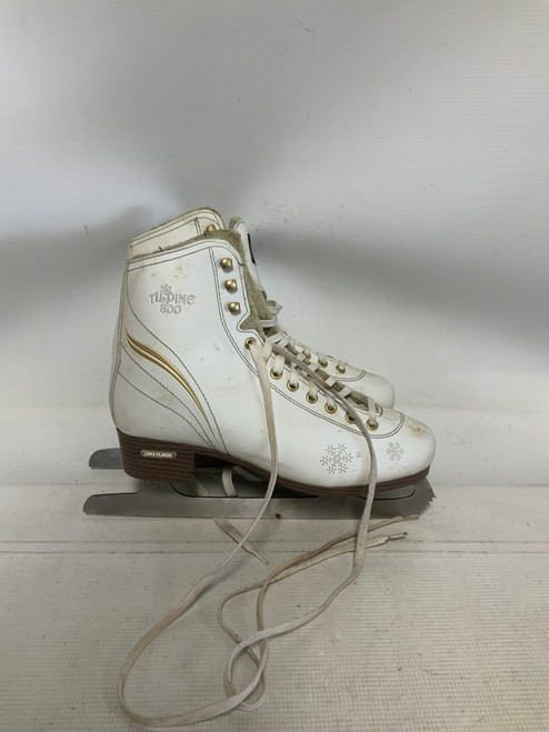 Vist Large View of Product Image Which is Used Lake Placid ALPINE 800 WomensFigure Skate White Senior 9