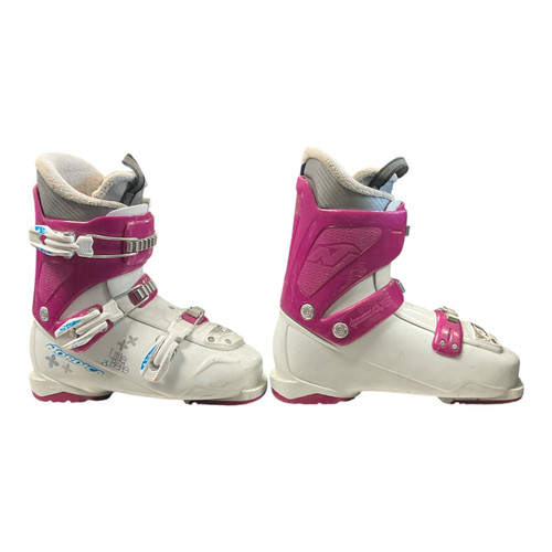 Vist Large View of Product Image Which is Used Nordica LITTLE BELLE 3 Womens DH Ski Boot White 265 MP - M08.5 - W09.5
