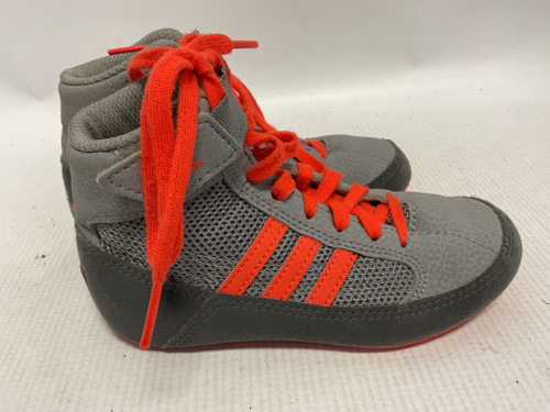 Vist Large View of Product Image Which is Used Adidas Wrestling Shoes Grey Youth 11.0