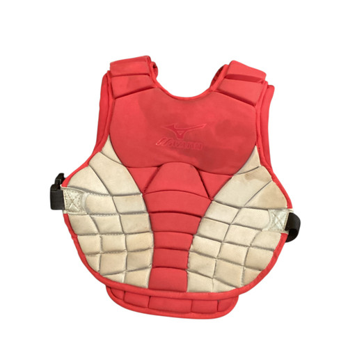 Vist Large View of Product Image Which is Used Mizuno SAMURAI Catchers Chest Protector Red Adult
