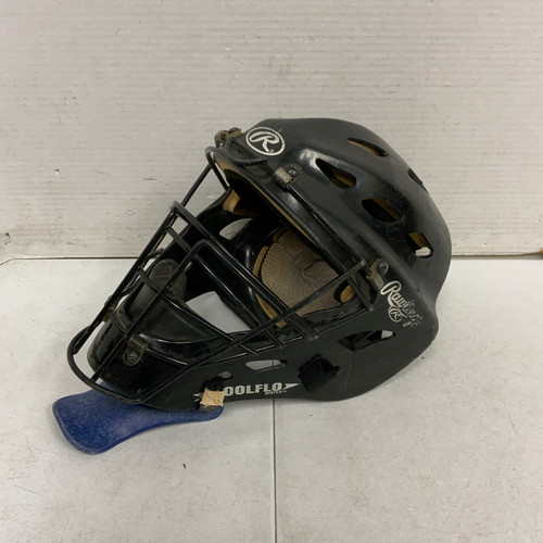 Vist Large View of Product Image Which is Used Rawlings COOL FLO Catchers Helmet w/Mask Black One Size