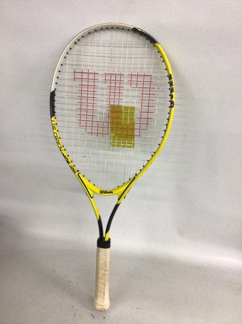 Vist Large View of Product Image Which is Used Wilson US OPEN Adult Tennis Racquet White 3 3/8"