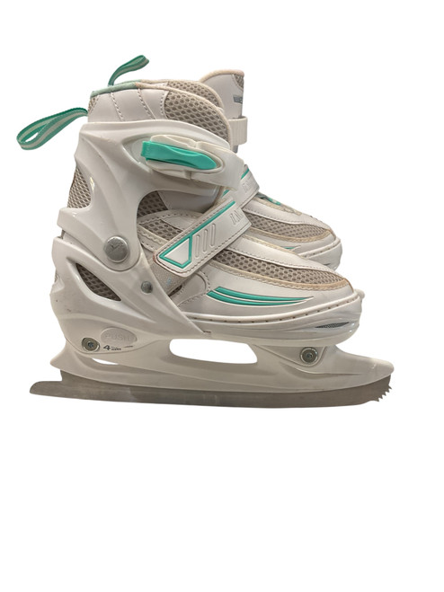 Vist Large View of Product Image Which is Used Lake Placid SUMMIT ADJ 1-4 Girls Softboot Skate White Adjustable