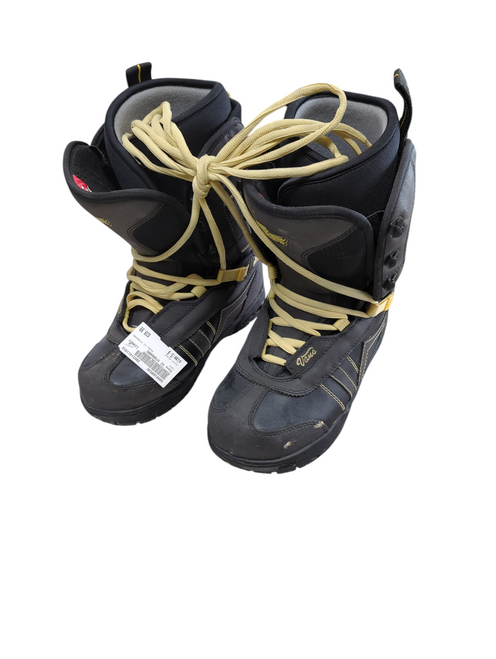Vist Large View of Product Image Which is Used Vans HI STANDARD Womens Snowboard Boots Black Senior 8