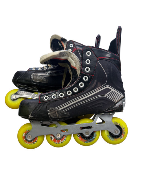 Vist Large View of Product Image Which is Used Bauer XSOOR Senior Roller Quad Skates Black Senior 10.5