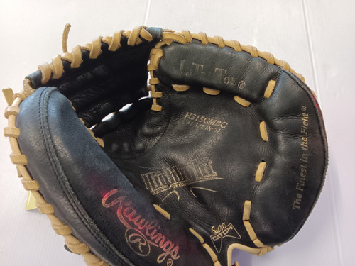 Vist Large View of Product Image Which is Used Rawlings CATCHER MITT BB/SB Catchers RH Throw Black 31 1/2"