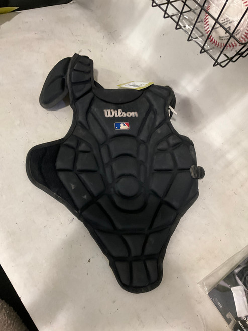 Vist Large View of Product Image Which is Used Wilson CHEST PIECE Catchers Chest Protector Black Junior