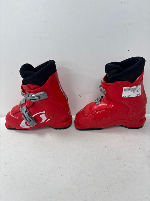 Vist Large View of Product Image Which is Used Salomon PERFORMA T2 Boys DH Ski Boot Red 190 MP - Y12