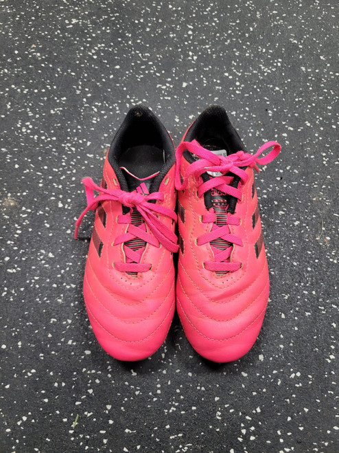 Vist Large View of Product Image Which is Used Adidas Soccer Cleats Pink Youth 13.0