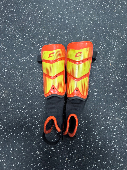 Vist Large View of Product Image Which is Used Champro Soccer Shin Guards Junior Red XS